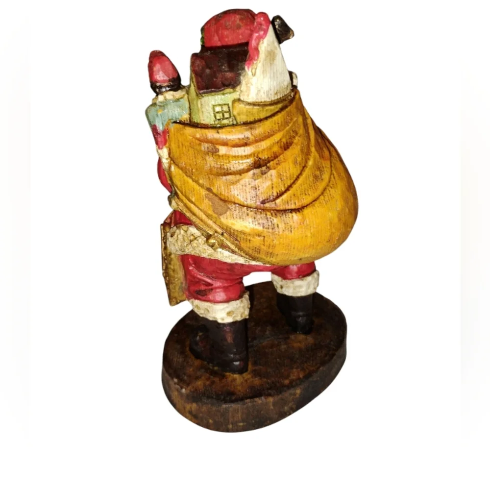 Red and White Holiday Decor Santa Figurine